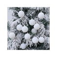thumbnail image 3 of YFTDEF Christmas Decorations 12Pcs Flocked Balls, White Plush Ornaments, Vintage Style Home Decor, Easy to Hang Christmas Tree Accessories for Holiday Season, 2.38in, 3 of 6