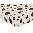 thumbnail image 3 of Sweet Jojo Designs Western Cowgirl Brown Off White Fitted Crib Sheet, 3 of 6