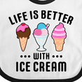 thumbnail image 4 of Inktastic Life is Better with Ice Cream Boys or Girls Baby Bib, 4 of 4