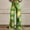 Green, variant on Luowei Wide Leg Pants Woman High Waist Floral Patterned Pants Lightweight Loose Fit Casual Colorful Trouser Imitation Jeans, Green, M