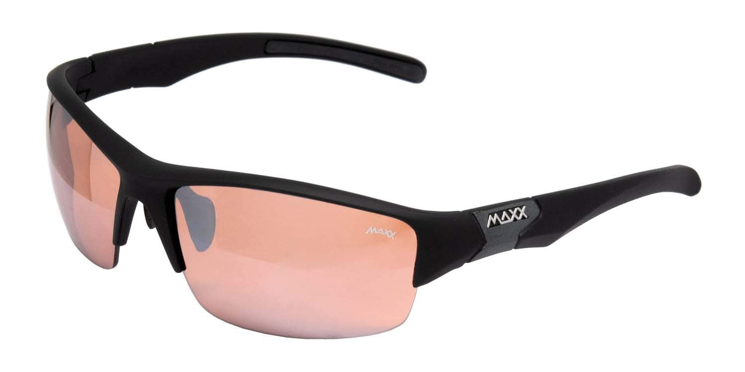 Maxx Champion Mens Golf Sunglasses Black With Hd Amber Lens