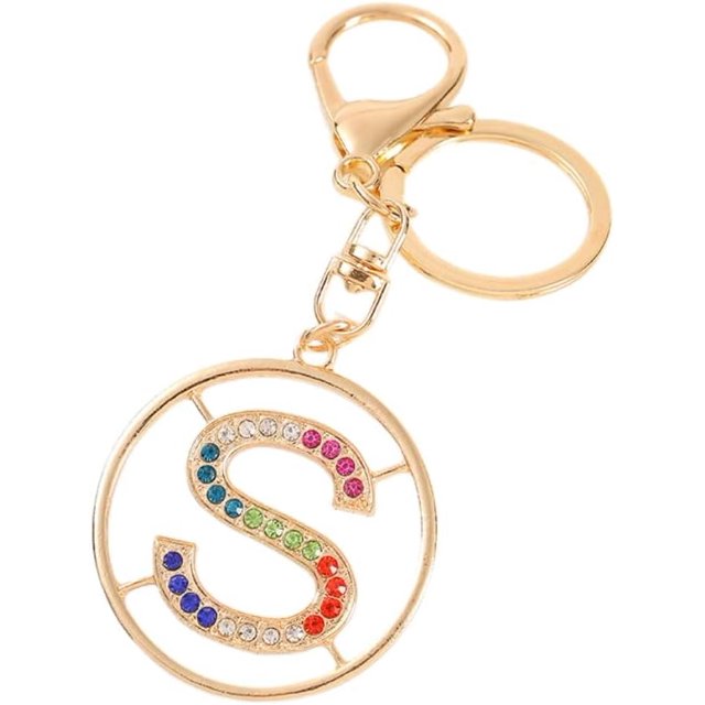 Letter Keychain,26 Letters A-Z Decorative Letter Keychain,Name Keychain for Women Girls Men Teenager Gift