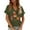 #191-Army Green, variant on Xuyuer Ladies' Carnival Printed V-neck T-shirt Casual Short sleeved Top/Shirt