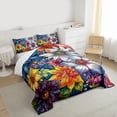 thumbnail image 3 of Manfei Chic Floral Flowers Bedding Comforter Set 2pcs for Boys Girls,Spring Garden Twin Comforter Sets Microfiber,Vintage Aesthetics Breathable Bedding Set,Lightweight Room Decor,Reversible, 3 of 8