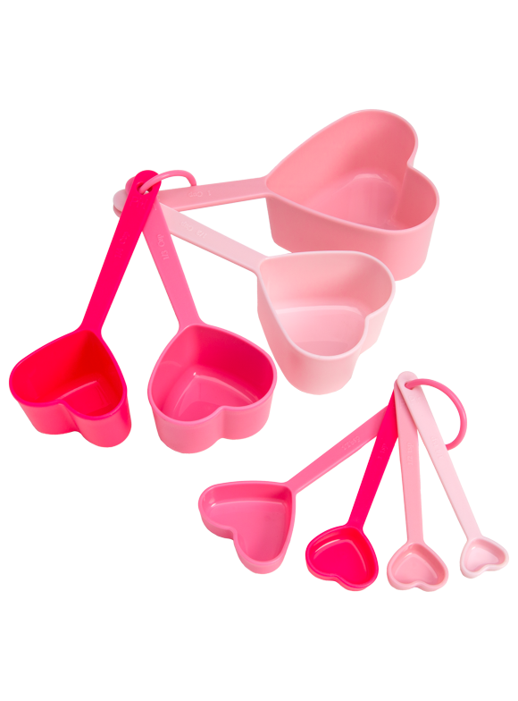 Paris Hilton 8 Piece Measuring Cup and Spoon Set, Pink