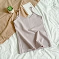 thumbnail image 4 of ShomPort Pajamas for Womens Ribbed Sleeveless Backless Thin Straps Cotton Slim Nightwear Casual Daily Basic Layer Tank Tops, 4 of 4