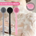 thumbnail image 4 of Silicone Shower Back Brush with Long Handle Back Scrubber Massage Cleaning Q1D9, 4 of 8