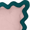 thumbnail image 4 of Tov Furniture Scalloped Edge Blue and Pink Linen Throw Pillow, 4 of 6
