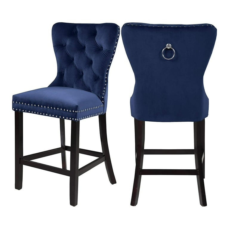 Meridian Furniture Nikki Velvet Stool-Set of 2 Meridian Furniture Nikki Velvet Stool-Set of 2