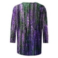 thumbnail image 4 of Idoravan Women's Printed 3/4 Sleeve Blouse - Round Neck Casual Top, 4 of 5