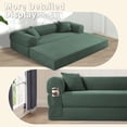 thumbnail image 4 of 80"Modular Convertible Sofa Bed with Corduroy Cover, 2 in 1 Floor Couch with Armrests and Backrest – Compression Sofa in Box – Ideal for Living Room, Bedroom, Dorm, 4 of 8