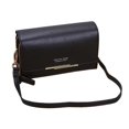 thumbnail image 1 of Bolso bandolera cuadrado pequeño para mujer, bolso de mano tipo bandolera, bolso de cuero con cremallera, tarjetero de moda, bolso para teléfono, mone Negro Baoblaze embrague de hombro para mujer, 1 of 4