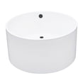 thumbnail image 2 of Kingston Brass VTRO454523M0 45" Acrylic Round Double Ended Freestanding Tub with Overflow/Drain Assembly, Glossy White/Matte Black, 2 of 8