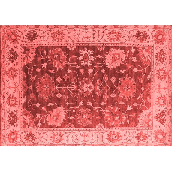 Ahgly Company Indoor Rectangle Oriental Red Industrial Area Rugs, 2' x 4'