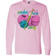 thumbnail image 3 of Inktastic Crochet the Day Away Long Sleeve T-Shirt, 3 of 5