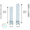 thumbnail image 2 of Extra Long Clear Pet Plastic Test Tubes Beaker Set w Thin Rack Holder 32 Blank Labels 25 Pieces 25 x 165mm (60ml), 2 of 6