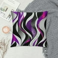 thumbnail image 2 of Shiartex Stripes Purple Black White Throw Pillow Covers Geometric Pillow Cases Cushion Covers For Living Room Bedroom Modern Striped Art Decorative Throw Pillowcases for Sofa Couch Chair, 2 of 5