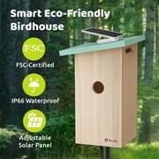 Birdfy Smart Bird Houses With 1080P HD Bird Feeder Camera, Perfect Viewing Bird Nesting and Hatching, Solar Powered, Cyan