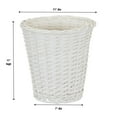 thumbnail image 2 of Household Essentials Wicker Waste Basket, Willow Weave Painted White, Includes Plastic Liner, Great as a Waste Basket or Decorative Planter, White, 2 of 5