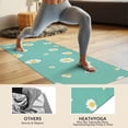 thumbnail image 4 of Teal Daisy Flower Yellow Centers Pattern Hot Yoga Mat Towel Non Slip for Hot Yoga - Quick-Drying Yoga Mat Cover with 4 Corner Pockets with Travel Bag - Hot Yoga Towel Non Slip 74"x26", 4 of 6