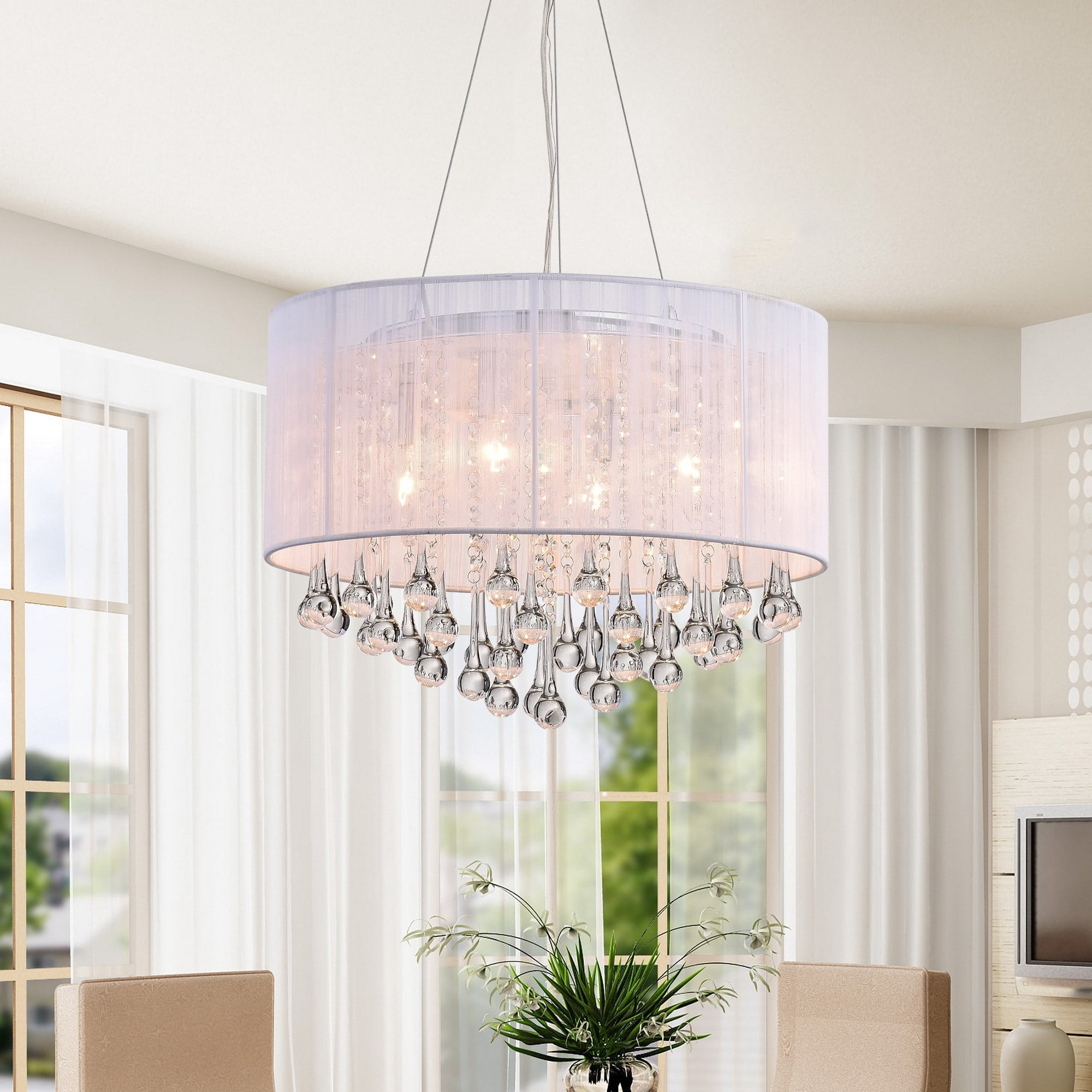 Warehouse of Tiffany 4-Light Spherical Crystal Chandelier