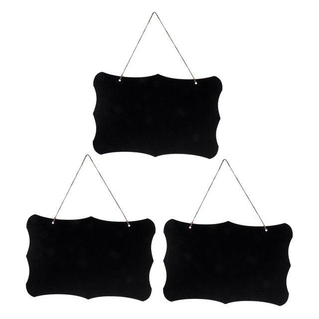 KAKOWELY chalkboard signs 3pcs Chalkboard Sign Double Sided Erasable Message Board With Hanging String For Home Office Wedding Cafe And Party Use11.81"X7.87"X0.12"