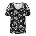 thumbnail image 4 of Soki Blouses à Épaules Dénudées pour Femmes en Liquidation Manches Courtes Col en V Tops à la Mode, 4 of 6