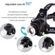 thumbnail image 3 of USB Rechargeable Headlamp, Zoomable Waterproof LED Head Torch for Camping Running Cycling Hiking Lighting with 3 Modes, 3 of 4