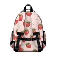 thumbnail image 3 of Strawberry and Blossom Pink Pattern Cute School Backpack Bag for School with Padded Back and Adjustable Shoulder Straps 15.25"x11.5"x5.25", 3 of 5