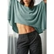 thumbnail image 4 of Camiseta Dokotoo Summer para mujer, talla grande, top corto, 4 of 6