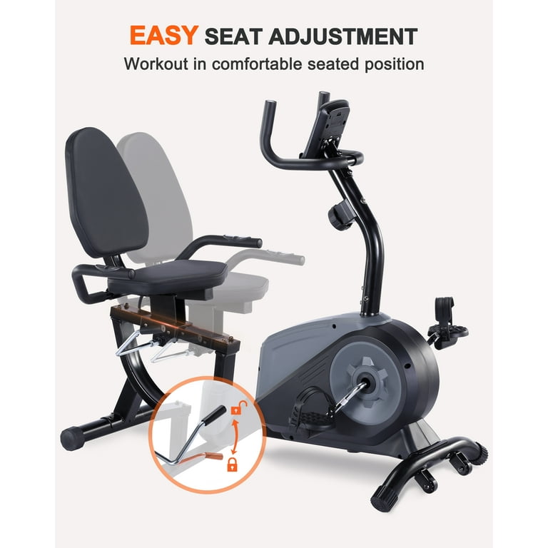 ECHANFIT Recumbent Exercise Bike with 16 Levels Resistance for Seniors Adults with 350 lb Weight Capacity