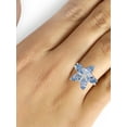 thumbnail image 3 of JEWELEXCESS 4 1/4 Carat T.G.W. Sky Blue Topaz Gemstone Sterling Silver Flower Ring, 3 of 4