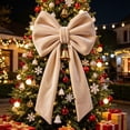thumbnail image 7 of Sahpxhe Thick Velvet Large Christmas Bow Decorations with 180cm Streamers for Xmas Tree Doorway Fireplace Holiday Decor, 7 of 7