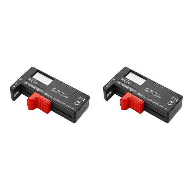 Ruiboury Battery Capacity Tester AA AAA C D Batteries Testing Tool Analyzer Display Digital Checker Device Measuring Accessory 2Set
