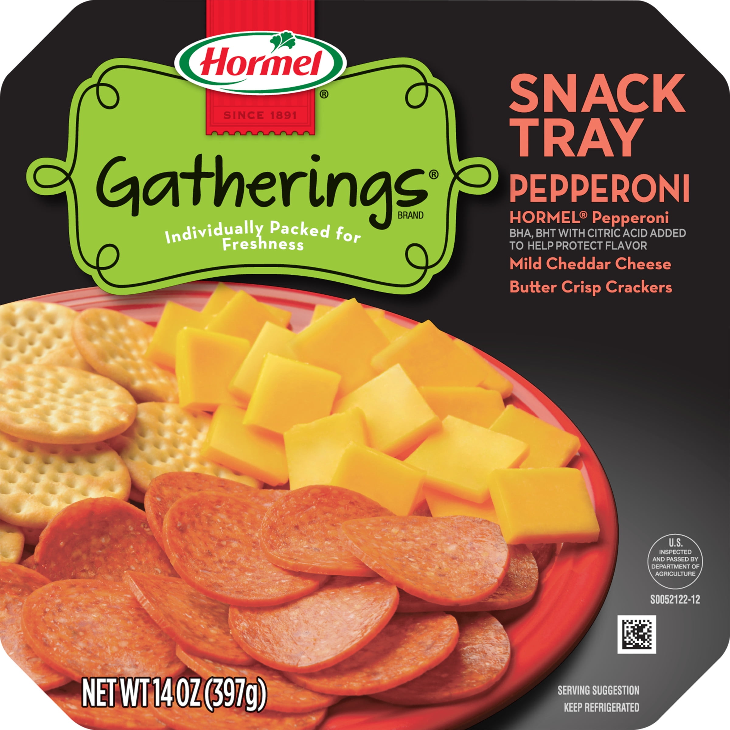 HORMEL GATHERINGS Snack Tray Pepperoni and Cheese 14 oz