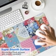 thumbnail image 4 of Long Mouse Pads for Desk,Patchwork Pioneer Flower Desk Mats on Top Of Desks, Desk Mouse Pad Extra Large with 3mm Non-Slip Base and Stitched Edge for Gaming,Office,Work,Home 31.5"x11.8", 4 of 6