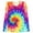 a-Multicolour698203, variant on VNKIDY Women's T-Shirt Rainbow Tie-Dye Long Sleeve Tees Print Crewneck Loose Fit Stretch Top For Casual Daily Festival Wear Versatile Top