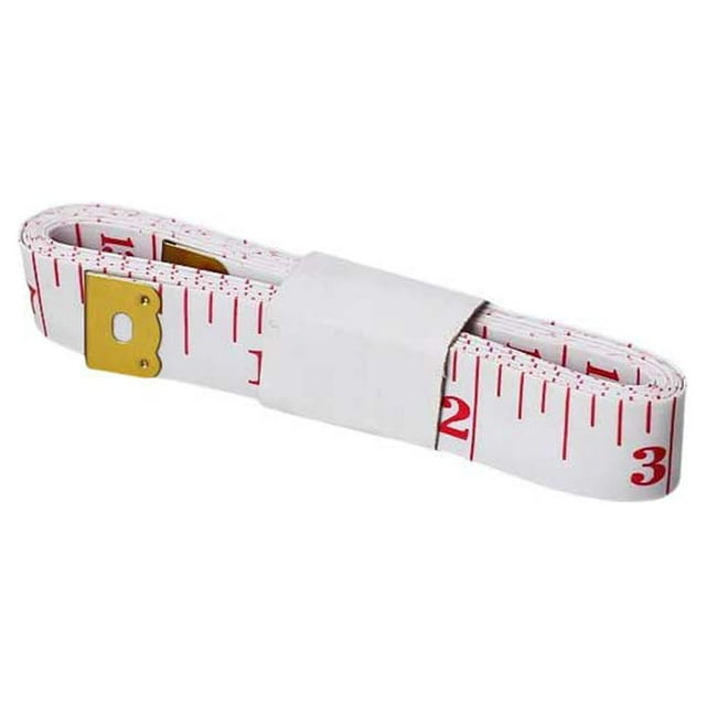 sweethay Cinta métrica de ropa, doble cara, graduada, 60 pulgadas/152,4 cm, sastrería, vestido, pantalones, edredón, cinta de costura Tela de costura y artesanía Rojo y blanco