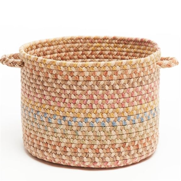 Rhody Rug WO51B010X008 10 x 8 in. Woodstock Basket, Khaki & Multi Color