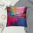 thumbnail image 2 of HENGT  Art Abstract Pillow Cover Bright Fuchsia Magenta Pink Red Yellow Green and Blue Pillows Decorative Throw Pillows Farmhouse Decor for Home Cushion Case, 2 of 5