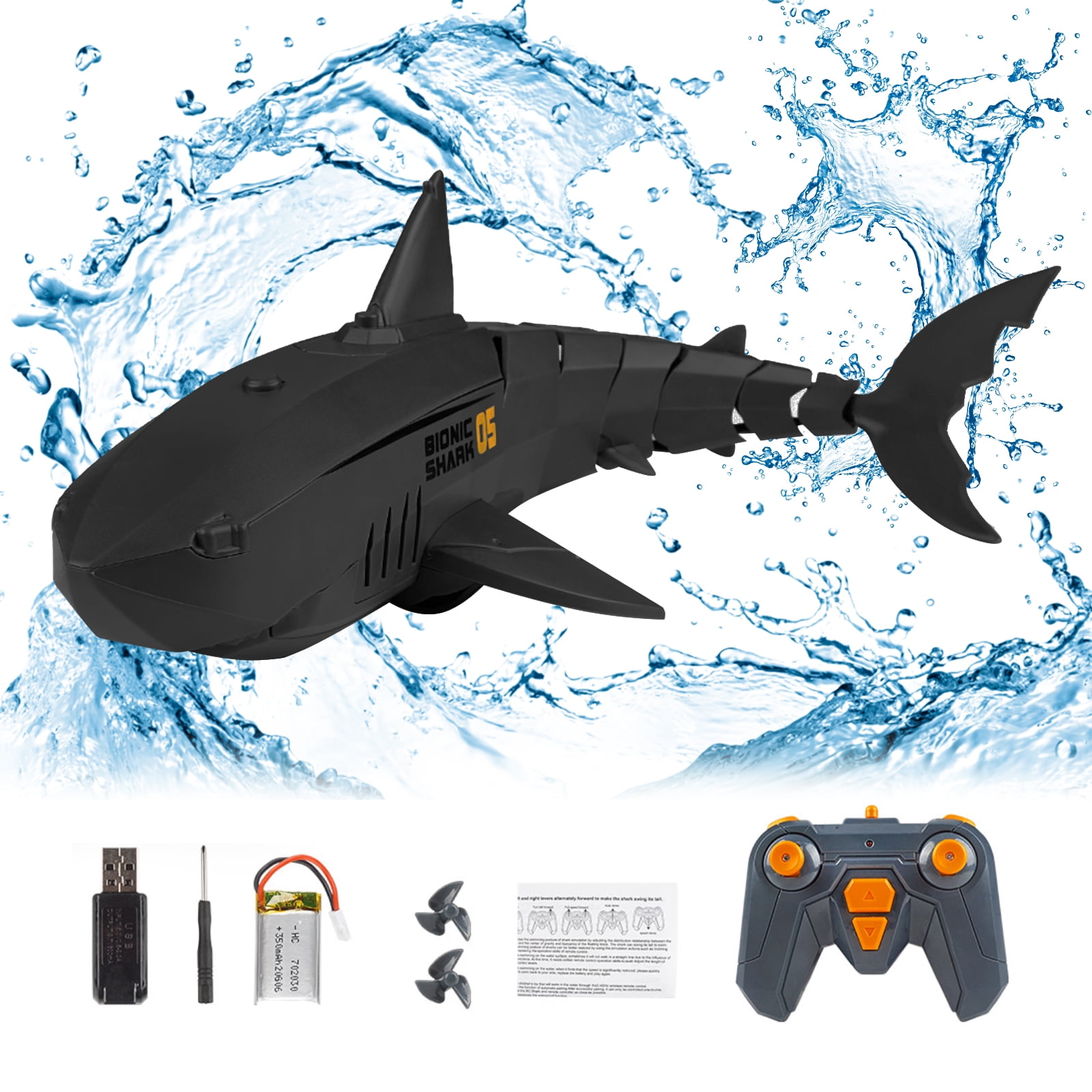 Jellydog Toy 2.4 GHz Remote Control Shark Toy - High Simulation, for ...