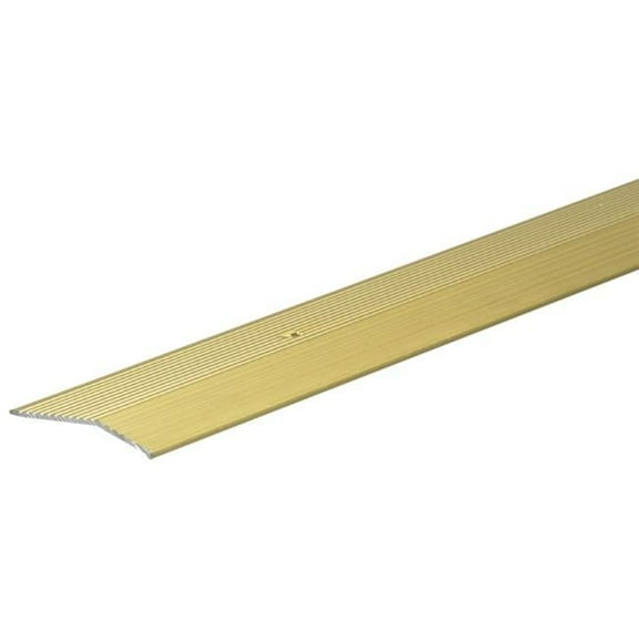 Thermwell H1591FB-6 2 x 72 in. Fluted Aluminum Carpet Bar, Gold pack of 6