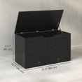 thumbnail image 3 of HOMCOM Storage Chest with Drawer for Living Room, Wooden Box, 31.5"W, Black, 3 of 10