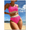 Hot Pink, variant on Women's Contrast Trim High Waist Ribbed Cami Bikini Sets Chevron Tape Two Piece Bikini Swimsuit Sets Light Green XL