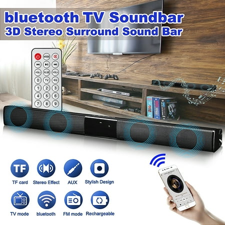 22 inch Wireless 4.1 Soundbar TV Stereo Speaker HIFI Superbass Subwoofer Sound Bar Home Theater Home Audio For PC Computer Smartphone Remote