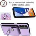 thumbnail image 5 of Case for Samsung Galaxy A15 5G Case Wallet with Card Holder Magnetic Clasp Flip Folio with Ring Stand Sturdy Shockproof Leather Case Women Cover for Samsung Galaxy A15 5G Purple YBK, 5 of 11