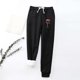 thumbnail image 2 of Gibobby pantalones jogger mujer Pantalones casuales de invierno informales con navideñas estampadas a cuadros cálidos con cintura larga y bolsillo (Negro, M), 2 of 3