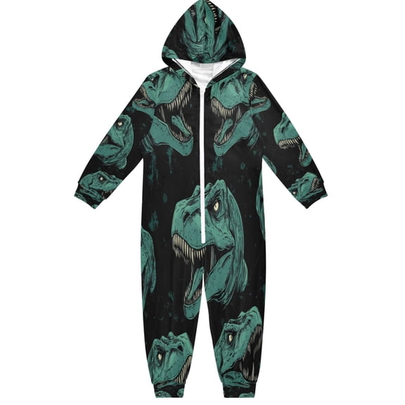 Soft and Comfortable One-Piece Pajamas Jumpsuits Cool Dinosaur