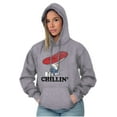 thumbnail image 3 of Smurf Mushroom Chillin' Retro Cartoon Hoodie Sweatshirt Women Men Brisco Brands S, 3 of 6
