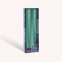 Hyoola 12" Emerald Green Dripless European Made Taper Candles, Unscented Paraffin Wax with Cotton Wicks, 4-Pack